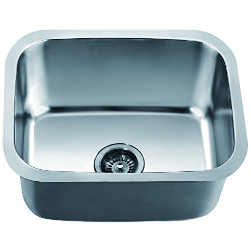 Dawn ASU103 Undermount Single Bowl Sink, Polished Satin