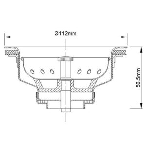 KONE 3-1/2 Inch Kitchen Sink Drain Assembly with Strainer Basket/Drain Stopper, all Stainless Steel Sink Drain Kit Durable and Rustproof