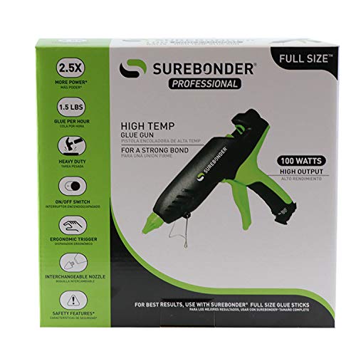 PRO2-100 100 Watt High Temperature Professional Heavy Duty Hot Glue Gun - Uses full size, 7/16" glue sticks