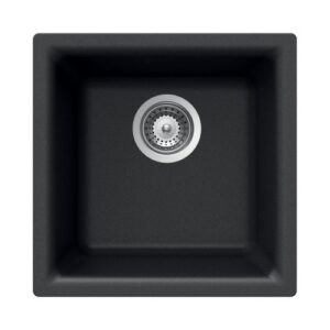 houzer euro n-100 onyx euro series undermount granite single bowl bar/prep sink, onyx