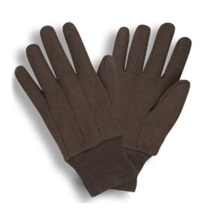 12 pair 1 dozen dz brown jersey cotton work gloves 8oz men size large l (1)