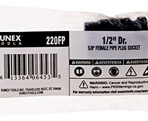 Sunex 220fp 1/2-Inch Drive 5/8-Inch Female Pipe Plug Socket