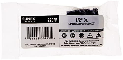 Sunex 220fp 1/2-Inch Drive 5/8-Inch Female Pipe Plug Socket