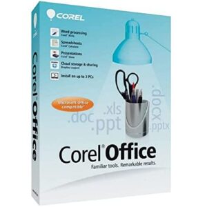 corel office 5 | word processor, spreadsheets, presentations, cloud support & sharing | 3 user license [pc disc]