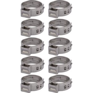sharkbite 1/2 inch clamp ring, pack of 10, stainless steel plumbing fitting, pex pipe, pe-rt, uc953a