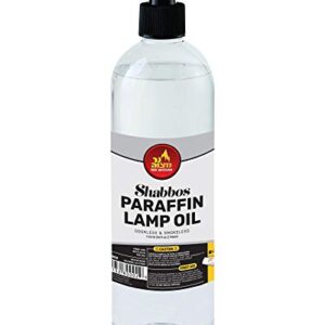 Paraffin Lamp Oil - Clear Smokeless, Odorless, Clean Burning Fuel for Indoor and Outdoor Use with E-Z Fill Cap and Pouring Spout - 32oz - by Ner Mitzvah