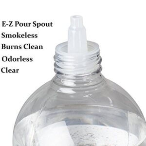 Paraffin Lamp Oil - Clear Smokeless, Odorless, Clean Burning Fuel for Indoor and Outdoor Use with E-Z Fill Cap and Pouring Spout - 32oz - by Ner Mitzvah