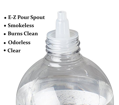 Paraffin Lamp Oil - Clear Smokeless, Odorless, Clean Burning Fuel for Indoor and Outdoor Use with E-Z Fill Cap and Pouring Spout - 32oz - by Ner Mitzvah