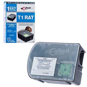 bell labs dr0811 t1 rat disposable bait station, green wax block