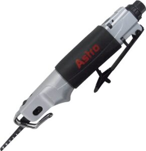 astro pneumatic tool 930 air body saber saw with 5pc 24 teeth per inch saw blades, black, silver