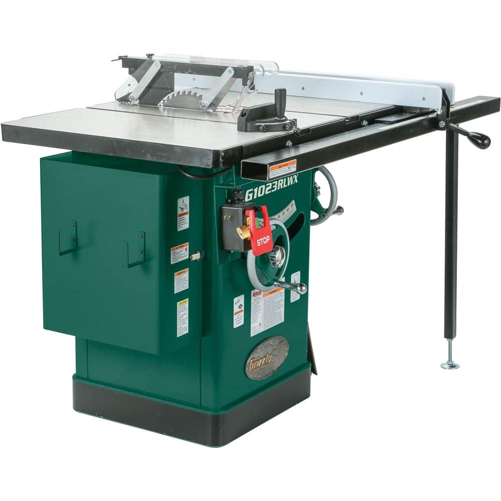 Grizzly Industrial G1023RLWX - 10" 5 HP 240V Cabinet Table Saw with Built-in Router Table