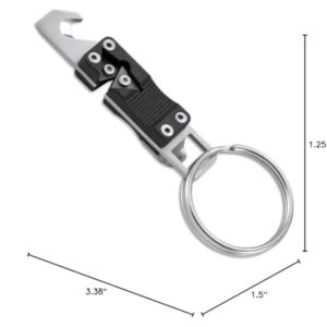 CRKT Micro Tool & Key Chain Sharpener: Multi-Tool for Everyday Carry, Seatbelt Cutter, Knife Sharpener, Bottle Opener 9096