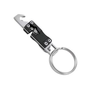 crkt micro tool & key chain sharpener: multi-tool for everyday carry, seatbelt cutter, knife sharpener, bottle opener 9096