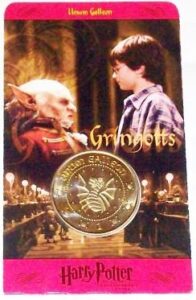 harry potter gringotts unum galleon golden coin