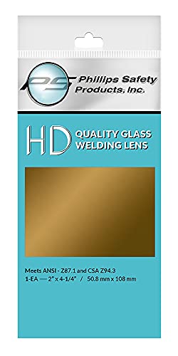 Gold Coated Green Welding Filter, 2" x 4.25" (Shade 14)