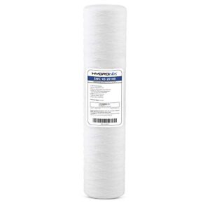 hydronix swc-45-20100 sediment string wound water filter cartridge for whole house or commercial 4.5 x 20 - 100 micron