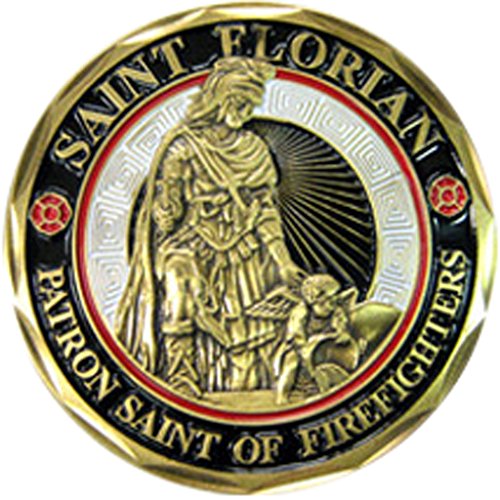 EC Saint Florian Fire Fighter Coin Collectible Fireman Coin Gifts for Firemen