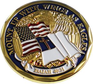 new "mount up with wings as eagles" challenge coin
