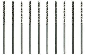 10 pack high speed steel twist drill #64, 0.036 inch diam.