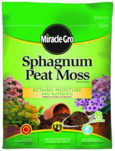 miracle-gro sphagnum peat moss, 8-quart