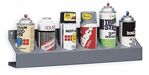 Durham 385-95 Gray Cold Rolled Steel 6 Sections Aerosol Can Caddy, 21-1/2" Width x 5-1/4" Height x 3-1/8" Depth