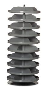 durham 1110-95 rotabin gray cold rolled steel 10 revolving shelves, 600lbs capacity, 17" diameter x 41-3/8" height