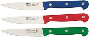 norpro colored paring knife set, 3-piece, multicolored