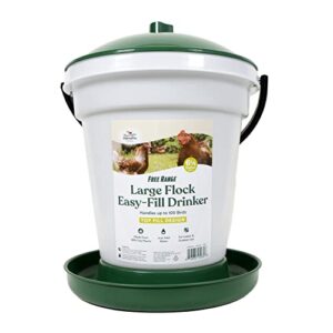 harris farms poultry drinker | simple and easy to use for any size flock | made of bpa-free plastic | 6.25 gallon, green