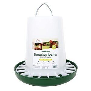 harris farms free range hanging poultry feeder | twist lock base | 10 pound,white