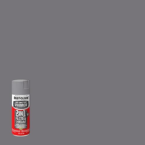 Rust-Oleum 260510 Automotive 2-in-1 Filler & Sandable Primer, 12 Ounce (Pack of 1), Gray