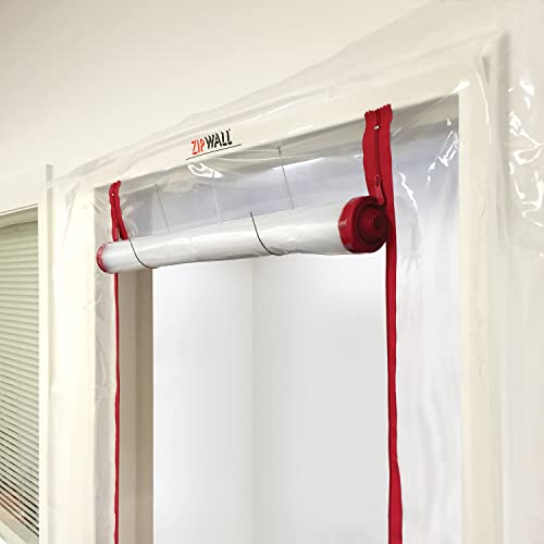 ZIPWALL ZipDoor ZDS Standard Dust Barrier Zipper Door Kit, 1 Pack, Red