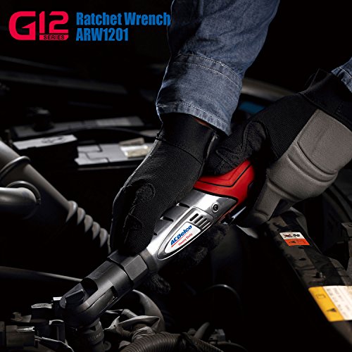 ACDelco ARW1201 G12 Series 12V Cordless Li-ion 3/8” 57 ft-lbs. Ratchet Wrench Tool Kit with 2 Batteries and Carrying Case