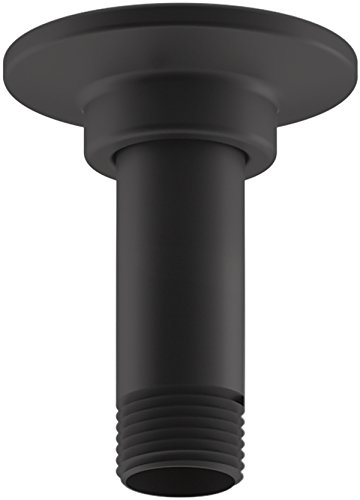 Kohler 7396-BL Shower Arm and Flange, Matte Black