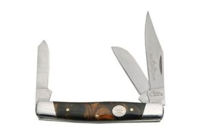 rite edge pearl stockman knife, black, large