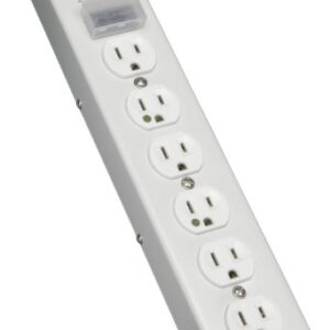 TRIPP LITE Hospital-Grade Surge Protector Medical Power Strip, 6 Outlets, Right-Angle NEMA 5-15PHG Plug, 10 Foot / 3M Cord, 1050 Joule Protection (SPS610HGRA)