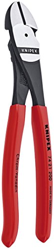 KNIPEX Tools 00 20 08 US1 Long Nose, Diagonal Cutter, and Alligator Pliers 3-Piece Tool Set, Red (Packaging May Vary)