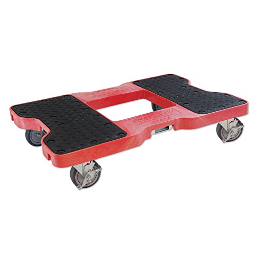 SNAP-LOC 1500 LB Dolly RED (USA!) with Steel Frame, 4 inch Casters and Optional E-Strap Attachment