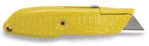 lutz 30282#82 safety nose retractable blade utility knife - yellow (82-yl)