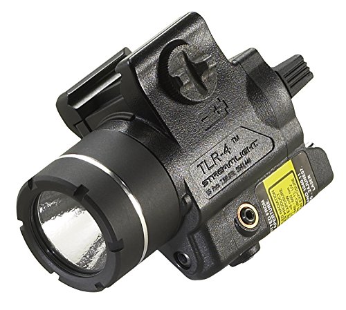 Streamlight 69240 TLR-4 170-Lumen Compact Rail Mounted Pistol Light with Integrated Red Aiming Laser, Black