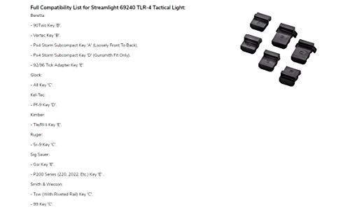 Streamlight 69240 TLR-4 170-Lumen Compact Rail Mounted Pistol Light with Integrated Red Aiming Laser, Black