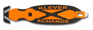 klever xchange, safety box cutter knife, orange