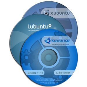 kubuntu 11.10 - 3 disk set [ kubuntu, lubuntu, and xubuntu ] - plus quick-reference guide