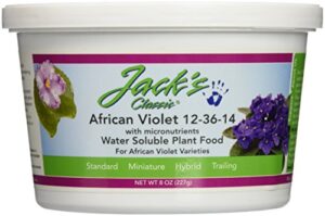 j r peters jacks classic 12-36-14 special fertilizer, 8-ounce, african violet - 51208