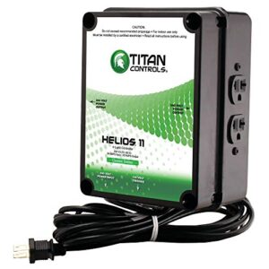 titan controls classic series helios 11, 4-light controller with trigger cord, 240 volt, black