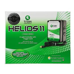 Titan Controls Classic Series Helios 11, 4-Light Controller with Trigger Cord, 240 Volt, Black