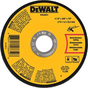 dewalt dwa8051 metal cut-off wheel, 4-1/2-inch x .045-inch x 7/8-inch