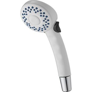 delta faucet 2-spray touch-clean hand held shower head, white 59462-whb15-bg, 0.5