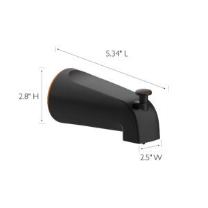 Design House 522938 Slip-On Tub Diverter Spout, 5 Inch, Oil Rubbed Bronze