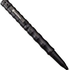 Smith & Wesson SWPENMP2BK 5.8in Aircraft Aluminum Refillable Tactical Screw Cap Pen for Outdoor, Survival, Camping and EDC