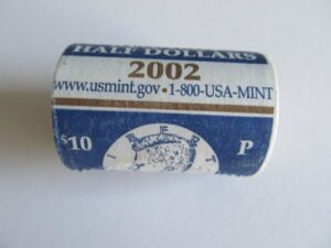 2002 p kennedy half dollar rolls from us mint 20 halves coins